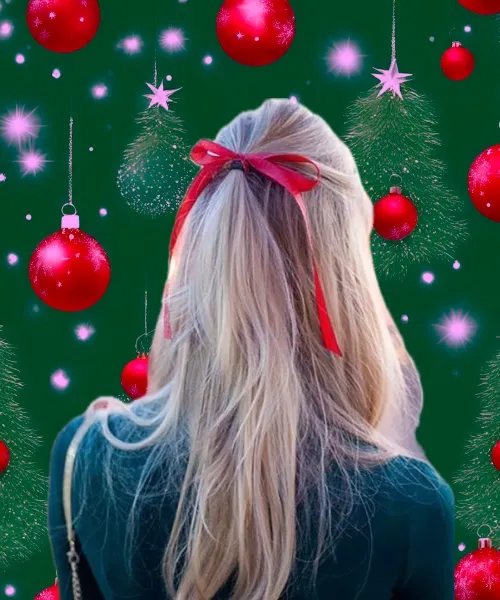 A bright red hair ribbon to make you unforgettable