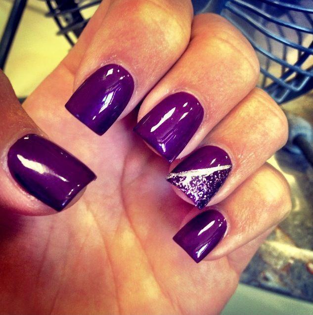 Purple nails. The trend of this season