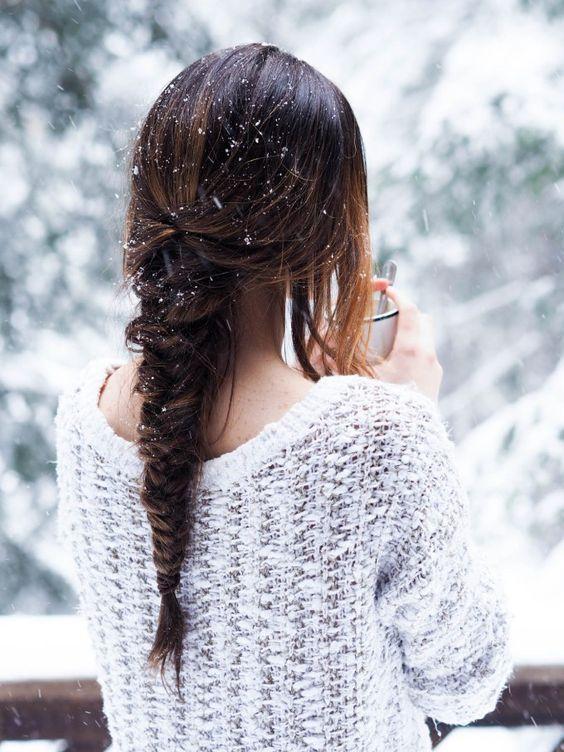 Pigtail hair. The trend of this winter