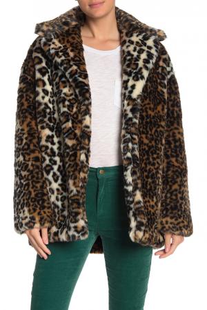 Faux Fur Leopard Puff Coat