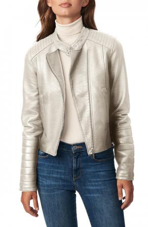Faux Leather Racer Jacket